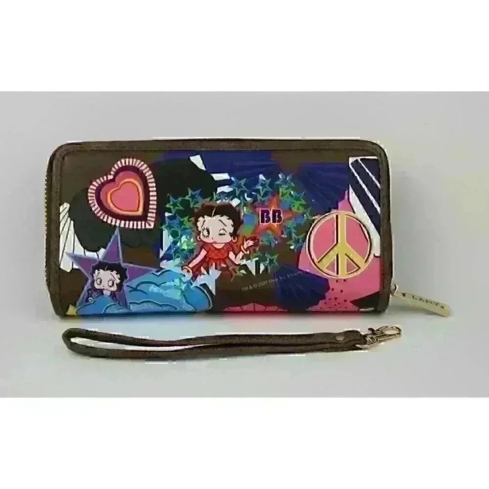 NEW Betty Boop Women's Lany Vegan Wristlet Wallet - Picture 2 of 6